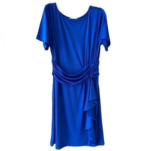 The Paragon Blue Short Sleeve Dress Size Large